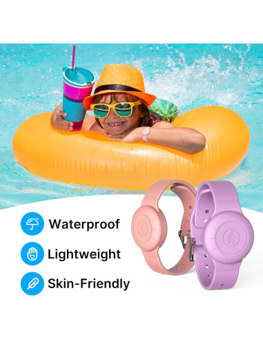 Pulsera Impermeable para AirTag ZLIUCCR - 4 Piezas Niños