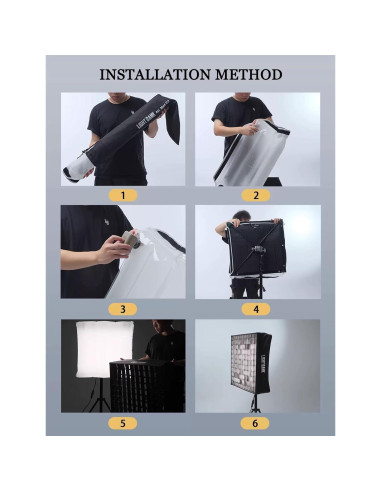 Caja Suave Inflable Inteligente Softbox 1.36kg 2x2ft Rápida