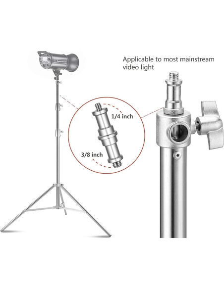 Soporte de Luz de Acero Inoxidable Lapgood 2.8m Trípode Pesado Soporte de Luz de Acero Inoxidable Lapgood 2.8m Trípode Pesado