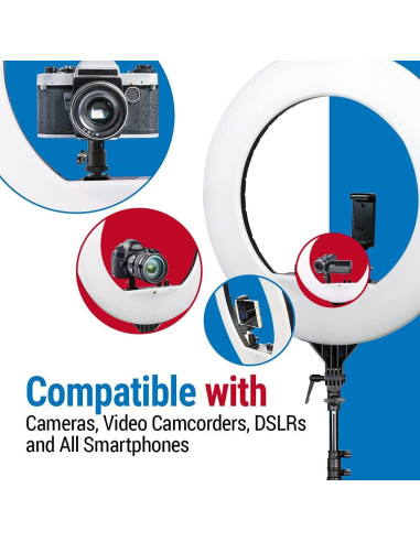 Kit de Luz de Anillo LED Vidpro RL-18 55W 18" Regulable