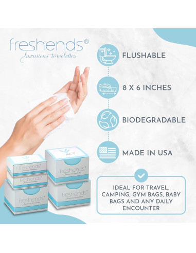 Toallitas Húmedas Desechables Freshends - Paquete de 210 Unidades