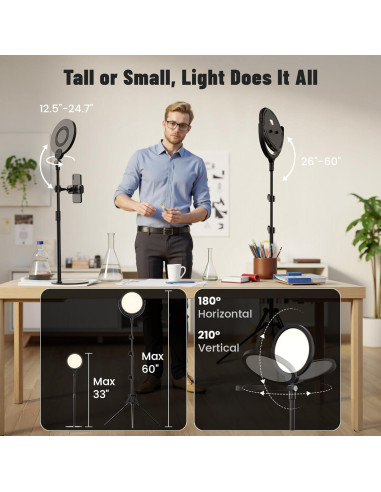 Anillo de Luz LUXSURE para Videoconferencias 2700-6500K