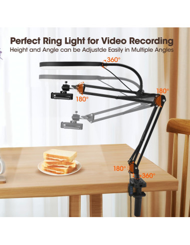 Soporte de cámara con luz de anillo 25 cm WEIIBDIE para iPhone