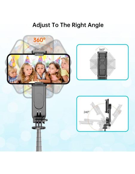 Trípode Selfie Estable LDP con Luz y Control Remoto 111 cm Trípode Selfie Estable LDP con Luz y Control Remoto 111 cm
