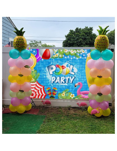 Fondo de Fiesta Piscina RUYI 2.1x1.5m Decoración Colorida