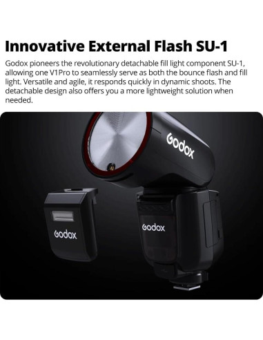 Flash Godox V1Pro C para Canon TTL 76Ws Batería Li-Ion