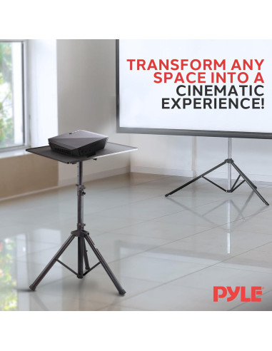 Soporte Universal Pyle para Proyector y Laptop - Trípode Ajustable 84.9-125 cm
