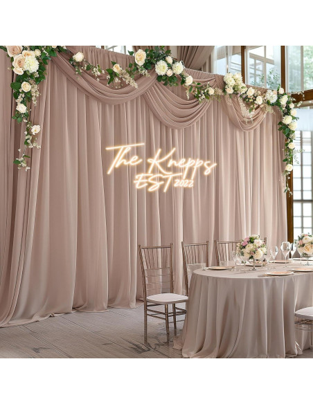 Cortinas de fondo taupe Wish Care 1.52m x 3.05m, chiffon Cortinas de fondo taupe Wish Care 1.52m x 3.05m, chiffon