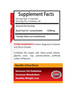 Complejo de Baya de Acai Orgánico 226g - Healthy Supplements 2