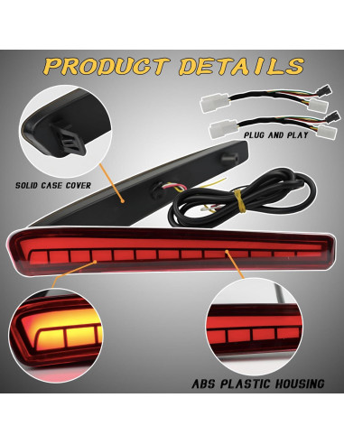 Luz de Parachoques Trasero LED KEEGTBOX Corolla 2020-2023