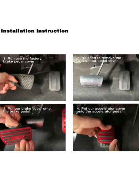 Cubiertas de Pedales Antideslizantes CKE para Toyota Corolla 2019-2025 y Cross 2022-2025 - Rojo Cubiertas de Pedales Antideslizantes CKE para Toyota Corolla 2019-2025 y Cross 2022-2025 - Rojo