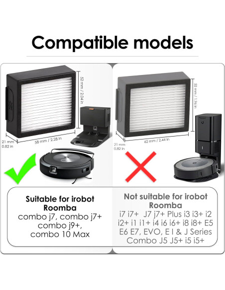 8 Filtros HEPA Reemplazo CHAIN PEAK para iRobot Roomba J7+ 8 Filtros HEPA Reemplazo CHAIN PEAK para iRobot Roomba J7+