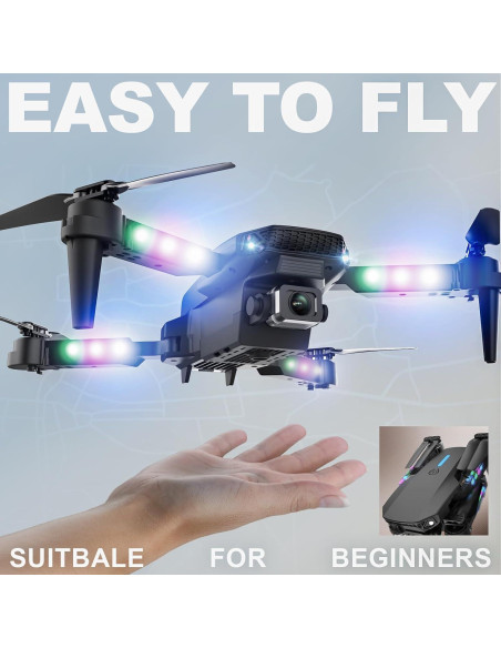 Dron BEZGAR RM con Cámara 1080P HD y Luces LED - Negro Dron BEZGAR RM con Cámara 1080P HD y Luces LED - Negro