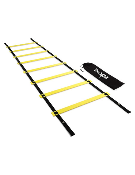 Escalera de Agilidad Yes4All 8 Peldaños Ajustable Amarillo Escalera de Agilidad Yes4All 8 Peldaños Ajustable Amarillo