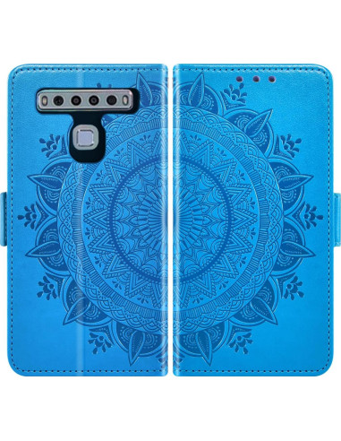Funda Cartera Asuwish para TCL 10L / 10 Lite Azul con Soporte
