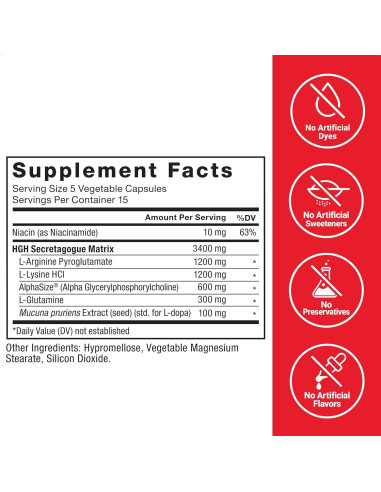 Suplemento Activador de HGH Force Factor 75 Cápsulas