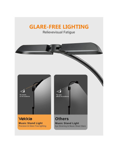 Luz de Atril Plegable Vekkia MST42 - LED Recargable 2500mAh