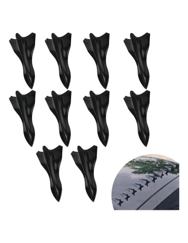 Kit 10 PCS Difusor Aleta de Tiburón Jewkot para Automóvil Negro