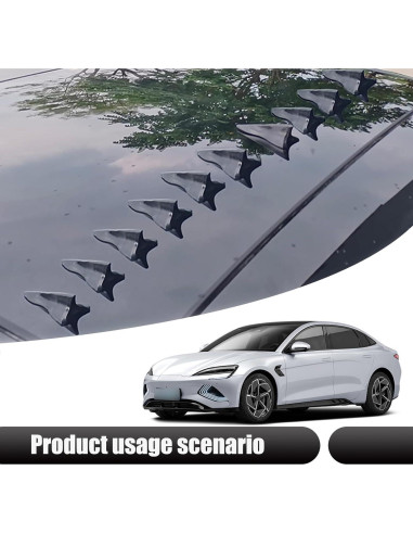 Kit 10 PCS Difusor Aleta de Tiburón Jewkot para Automóvil Negro
