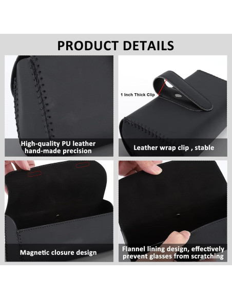 Soporte de Gafas de Sol Accmor para Visera de Coche Negro Soporte de Gafas de Sol Accmor para Visera de Coche Negro