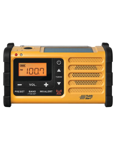 Radio de Emergencia Sangean MMR-88 AM/FM Solar Manivela USB