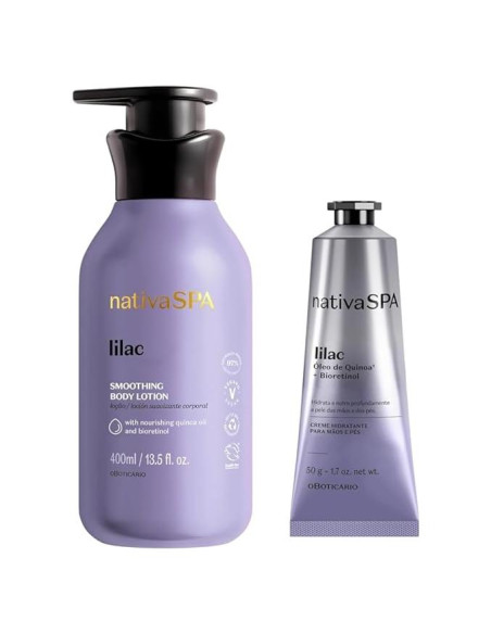 Nativa SPA Lila Paquete Suavizante: Loción 400ml + Crema 50ml Nativa SPA Lila Paquete Suavizante: Loción 400ml + Crema 50ml