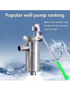 Bomba de agua manual Timiland de acero inoxidable 10m 2