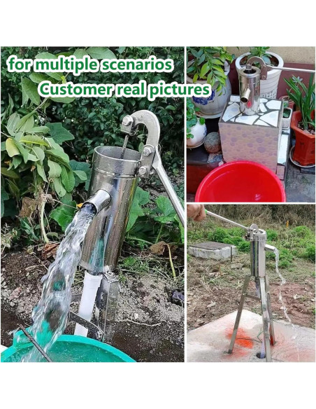 Bomba de agua manual Timiland de acero inoxidable 10m Bomba de agua manual Timiland de acero inoxidable 10m
