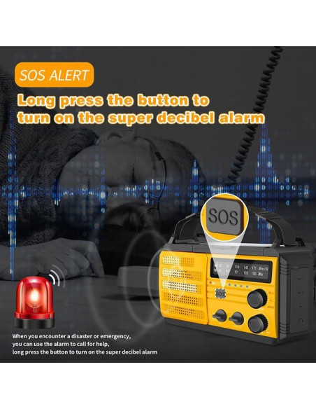 Linterna Radio de Emergencia Zeerkeer 8000mAh Cargador Solar Linterna Radio de Emergencia Zeerkeer 8000mAh Cargador Solar