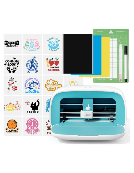 Máquina de Corte de Vinilo Likcut Glee S501 Azul Compacta Máquina de Corte de Vinilo Likcut Glee S501 Azul Compacta