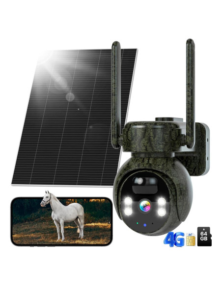 Cámara de Seguridad Hiseeu 4G Solar Inalámbrica 2K Exterior Cámara de Seguridad Hiseeu 4G Solar Inalámbrica 2K Exterior