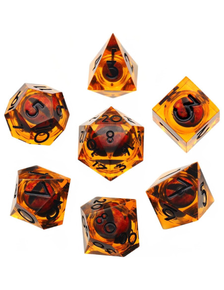 Dados Ojo de Dragón FONVGOGO - Juego de Rol D&D 7 Piezas Dados Ojo de Dragón FONVGOGO - Juego de Rol D&D 7 Piezas