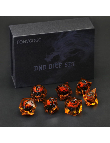 Dados Ojo de Dragón FONVGOGO - Juego de Rol D&D 7 Piezas Dados Ojo de Dragón FONVGOGO - Juego de Rol D&D 7 Piezas