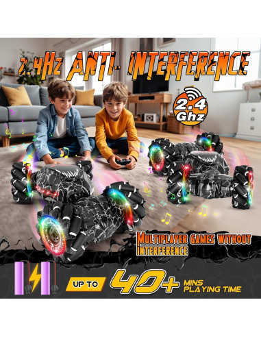 Coche Acrobático RC OSIMILY 4WD LED 500mAh Todo Terreno