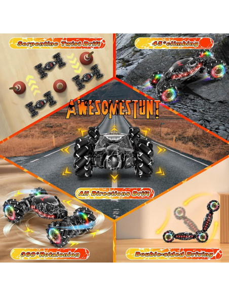 Coche Acrobático RC OSIMILY 4WD LED 500mAh Todo Terreno Coche Acrobático RC OSIMILY 4WD LED 500mAh Todo Terreno