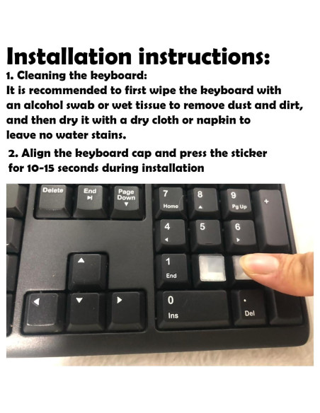 Etiquetas de Teclado Silicona Transparente Zooplan 80 PCS