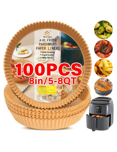 Forros desechables para freidora de aire ReLuien 20 cm 100PCS