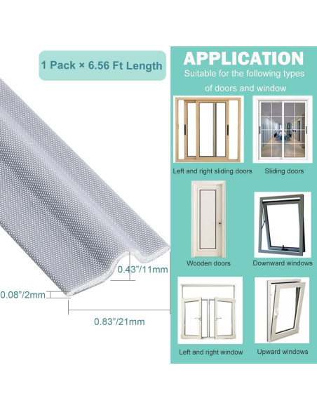 Burlete Autoadhesivo MOPMS 2M para Puertas y Ventanas - Gris Burlete Autoadhesivo MOPMS 2M para Puertas y Ventanas - Gris