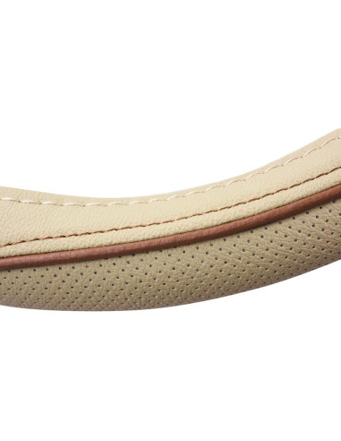 Cubierta de Volante de Cuero CAR PASS Beige Universal 37-38 cm
