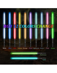 Sable de Luz RGB JvmuSaber 12 Colores 4 Modos USB C 2