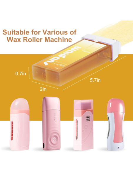 Recarga de Cera Roll On Waxfans Miel 4x100g para Depilación Recarga de Cera Roll On Waxfans Miel 4x100g para Depilación