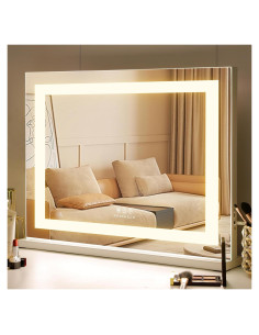 Espejo de Tocador FENCHILIN LED 57.9x45.7cm Luz Regulable 3 Colores
