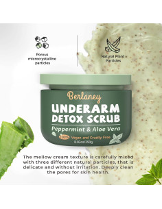 Exfoliante Detox para Axilas Berlaney 249g Menta y Aloe Vera 2