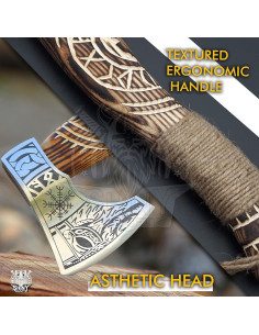 Hacha Vikinga SHINY CRAFTS 19" Acero al Carbono con Funda 2