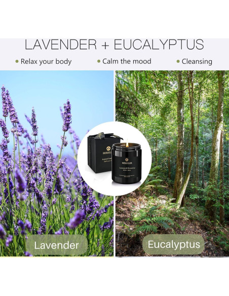Vela Aromática de Soja Bersiler Eucalipto y Lavanda 200g Vela Aromática de Soja Bersiler Eucalipto y Lavanda 200g