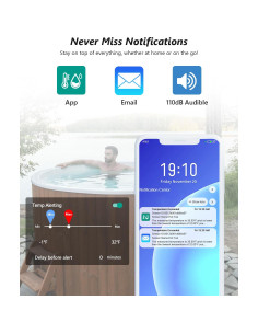 Termómetro WiFi MOCREO H2 Hub con 2 Sensores - Monitoreo 24/7 2