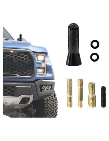 Antena Corta para Coche HAOBO Fibra de Carbono Universal