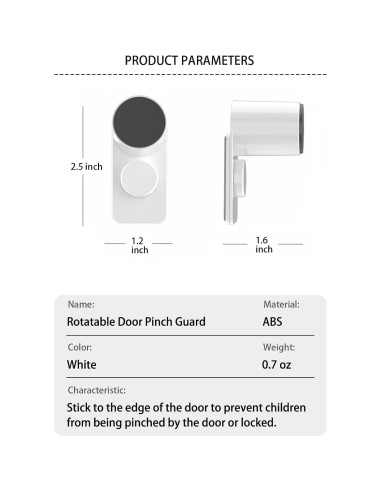 Guardián de Puerta Antipinchazo Kytasryl 3 PCS Silicona