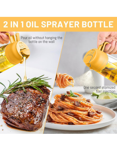 Dispensador de Aceite de Oliva Decunir 470 ml Spray y Vertido