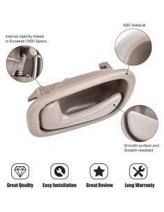 Mangos de Puerta Interior FAERSI para Toyota Corolla 1998-2002 Beige 2